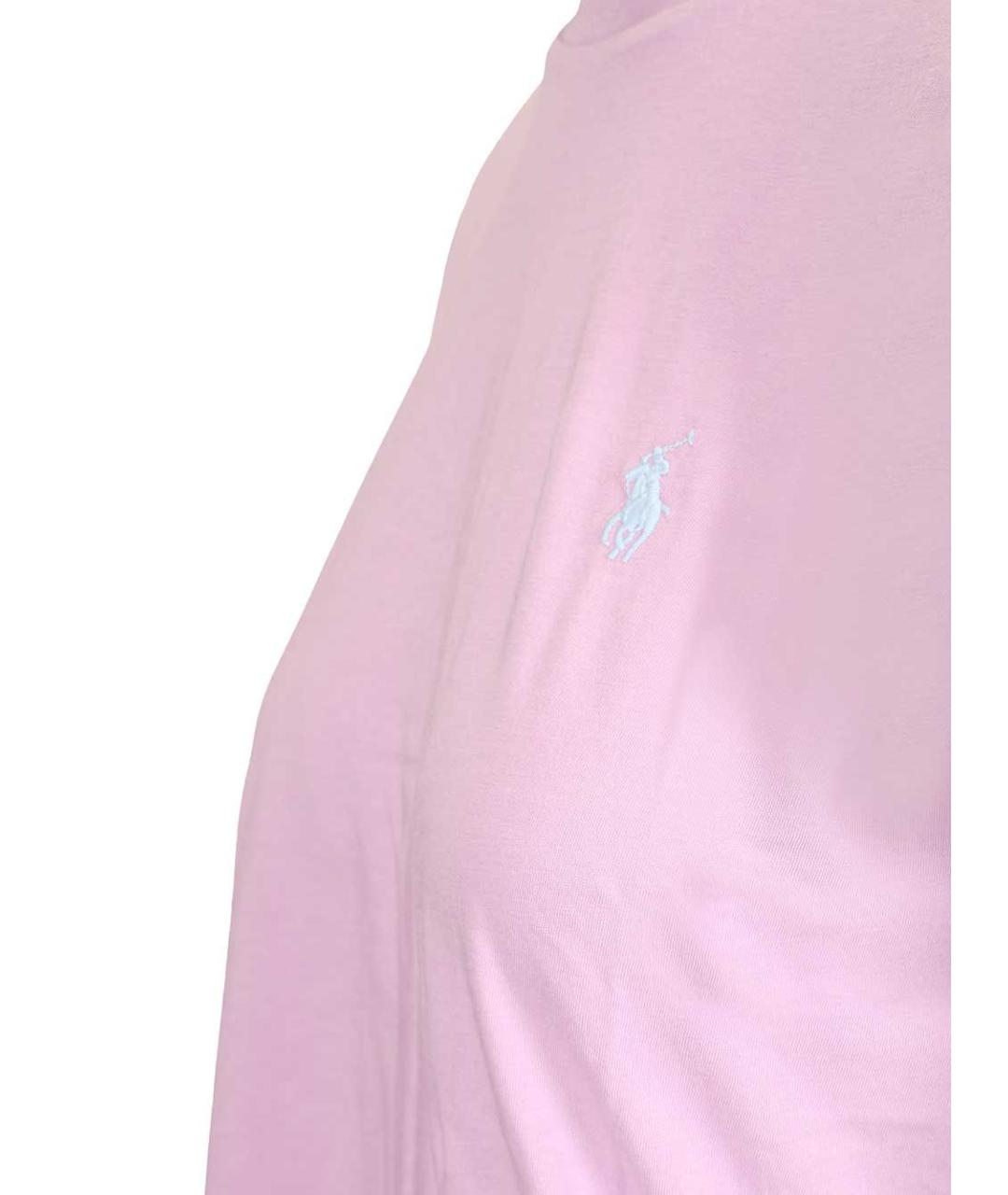 POLO RALPH LAUREN Розовая хлопковая футболка, фото 3