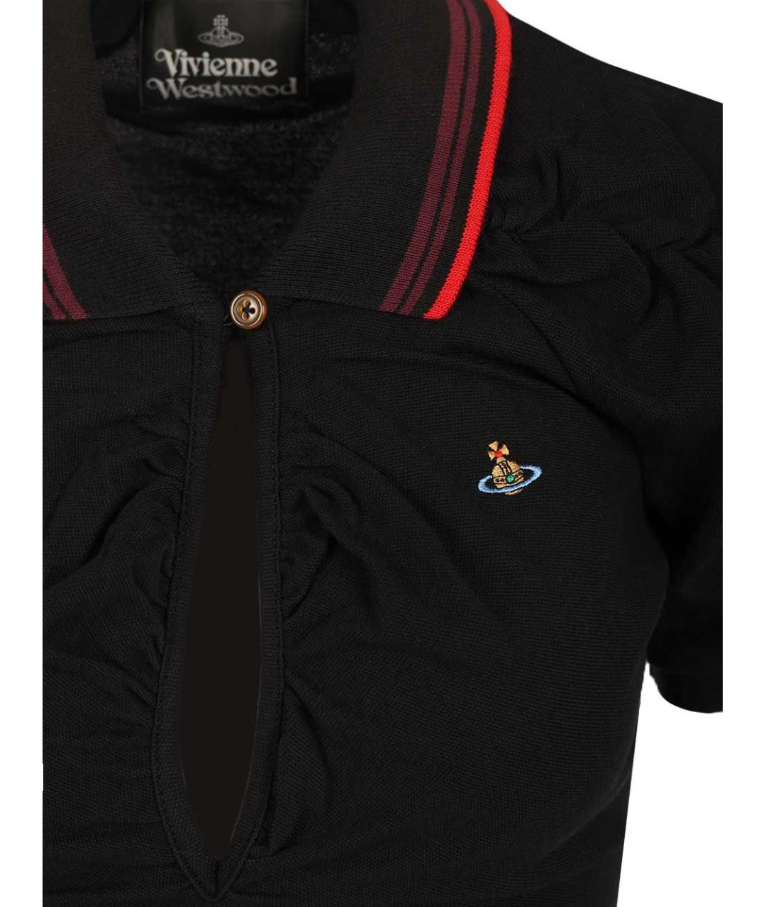 VIVIENNE WESTWOOD Черное хлопковое повседневное платье, фото 4