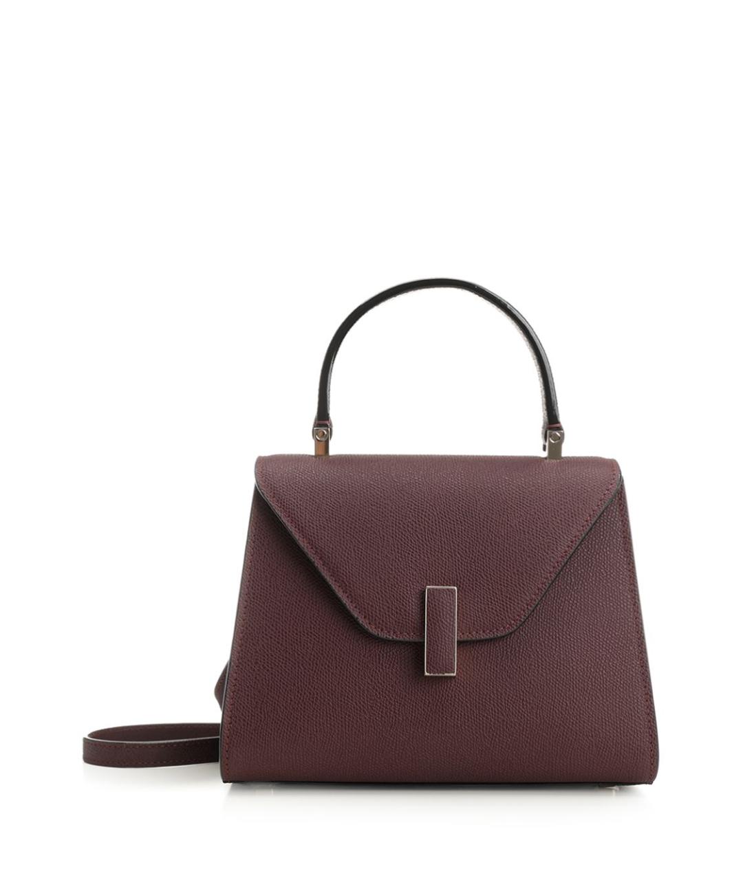 VALEXTRA Бордовая кожаная сумка через плечо, фото 1