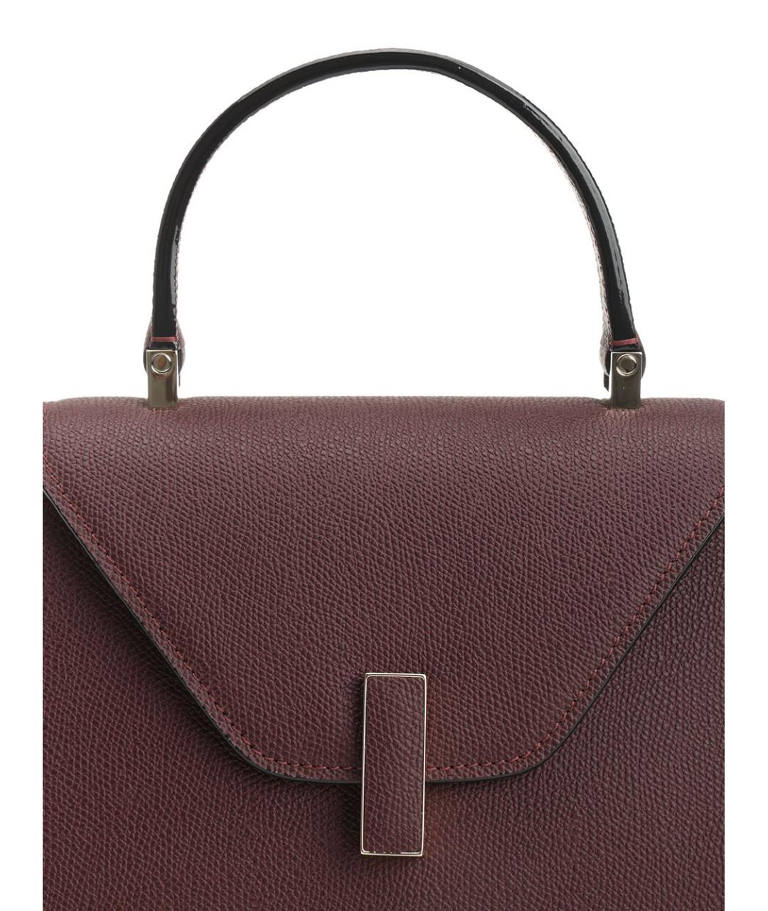 VALEXTRA Бордовая кожаная сумка через плечо, фото 5