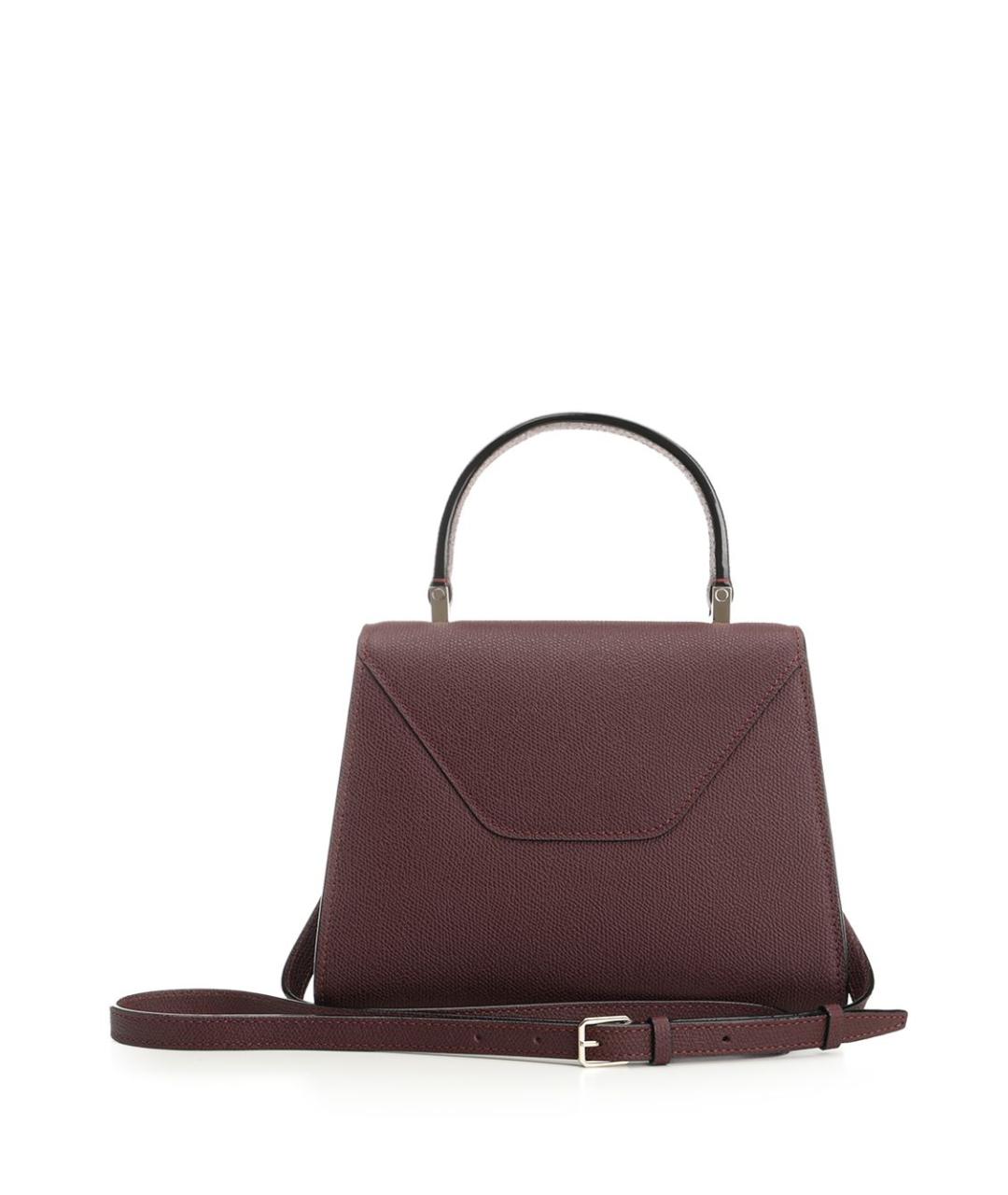 VALEXTRA Бордовая кожаная сумка через плечо, фото 3