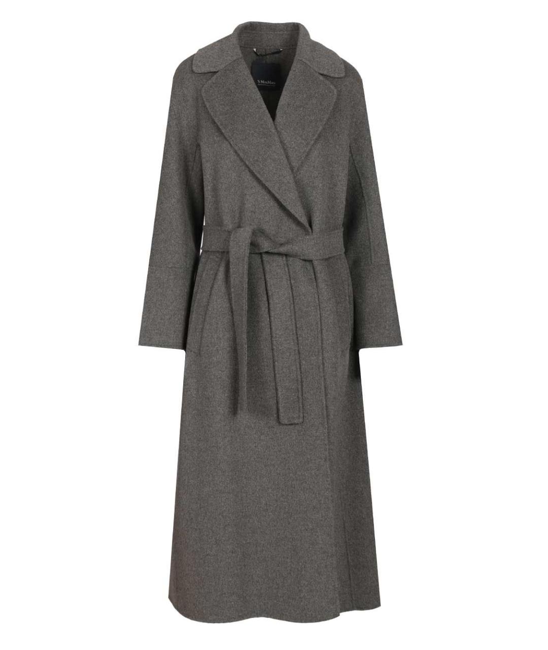 'S MAX MARA Серое шерстяное пальто, фото 1