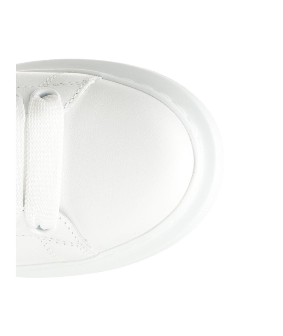 ALEXANDER MCQUEEN Белые кожаные кроссовки, фото 4