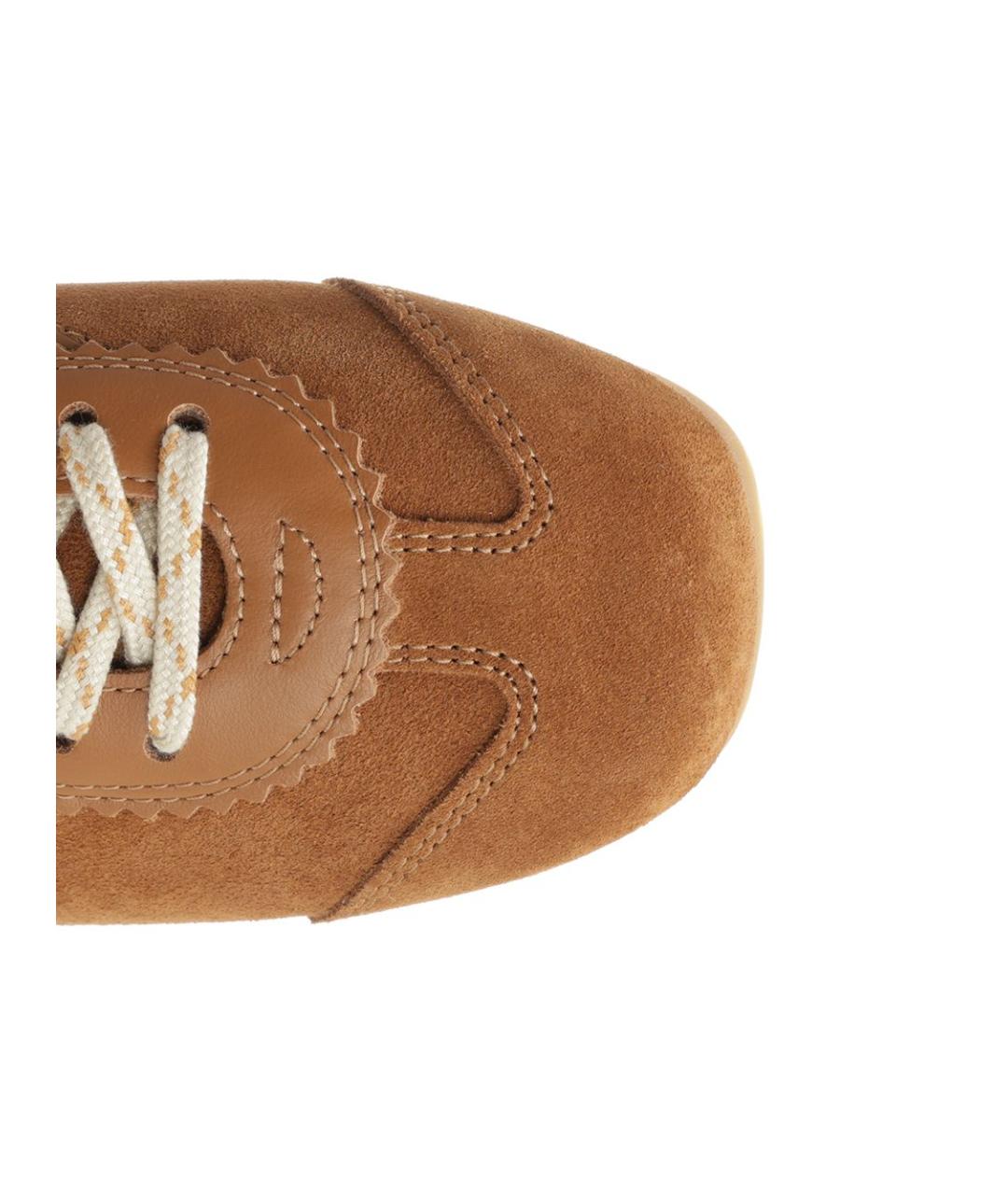 DRIES VAN NOTEN Бежевые замшевые кроссовки, фото 4