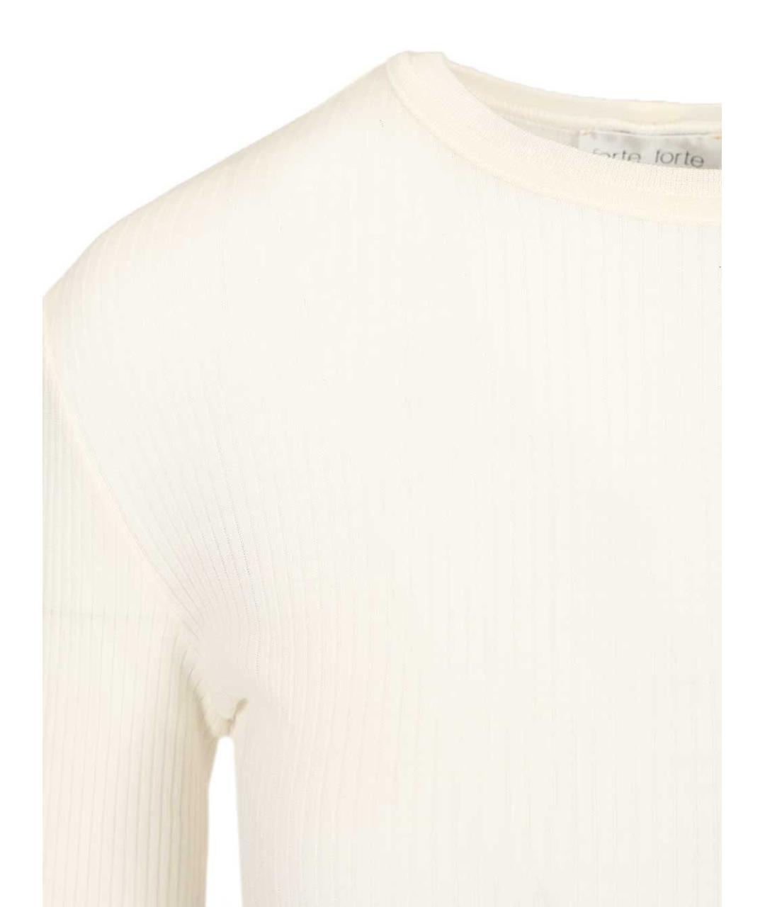 FORTE FORTE Белый шерстяной джемпер / свитер, фото 4