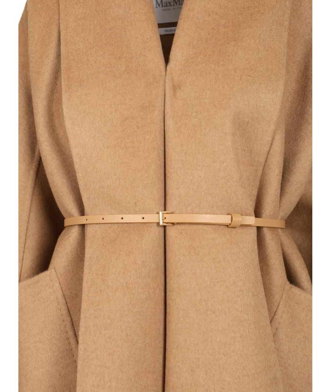 MAX MARA Бежевое шерстяное пальто, фото 4
