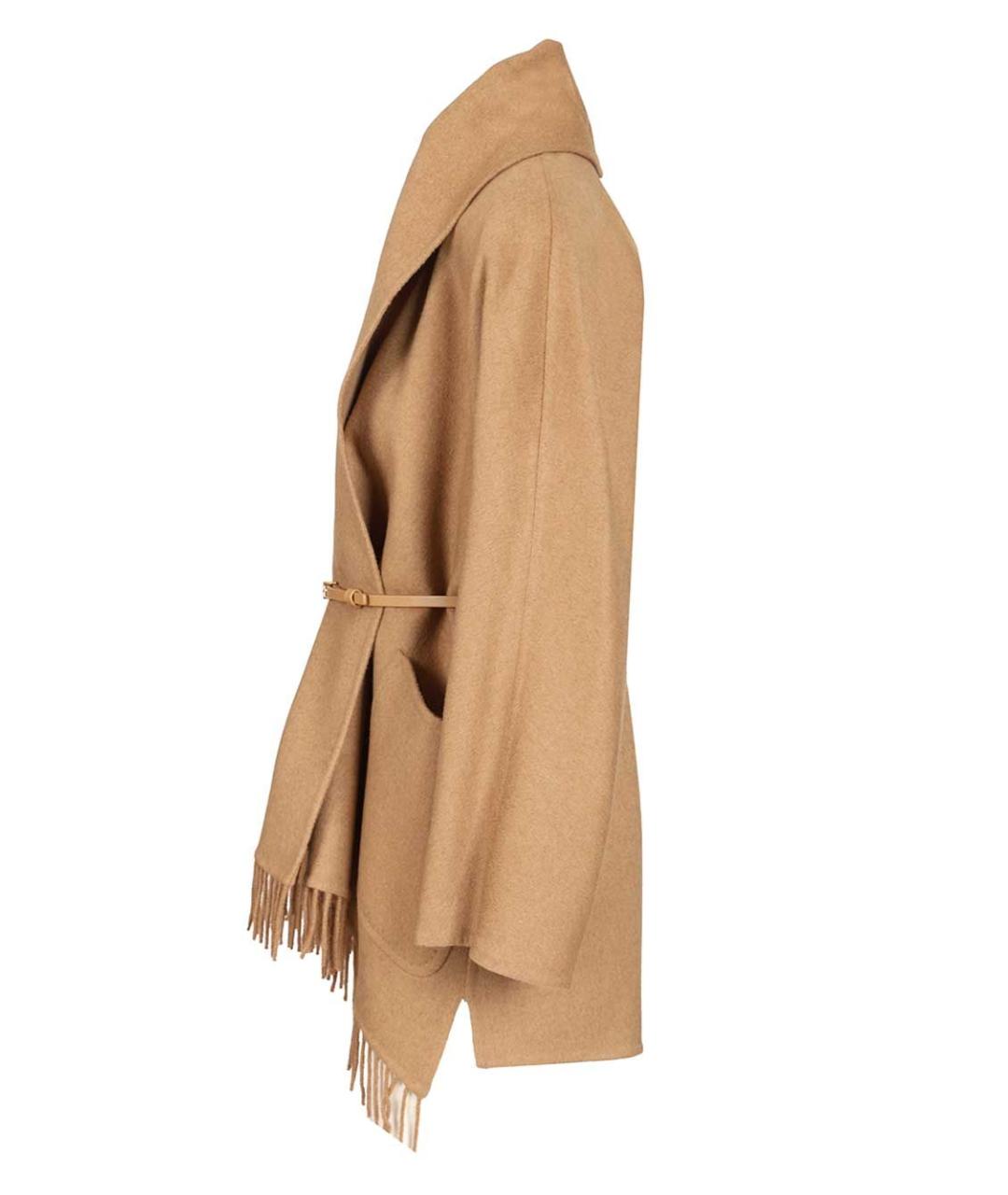 MAX MARA Бежевое шерстяное пальто, фото 3