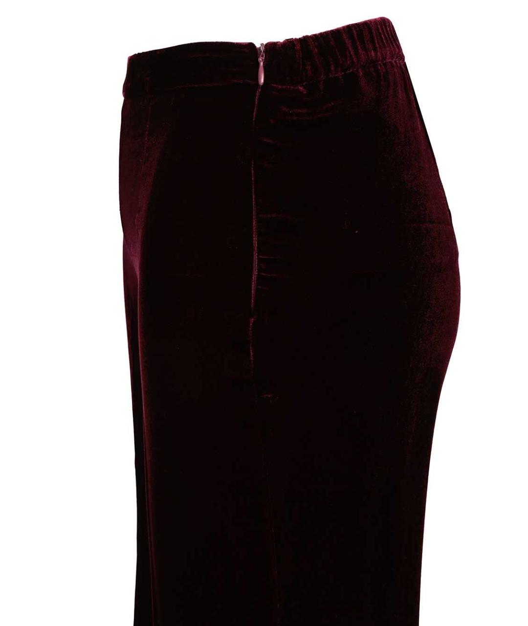 FORTE FORTE Бордовые вискозные прямые брюки, фото 4