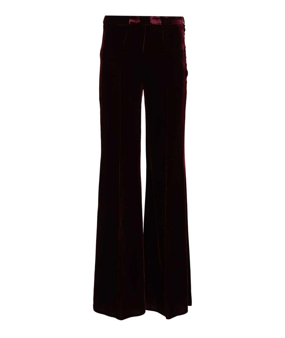FORTE FORTE Бордовые вискозные прямые брюки, фото 1