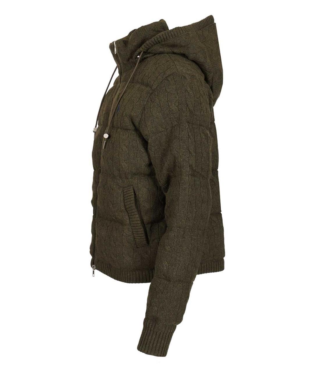 POLO RALPH LAUREN Зеленый шерстяной пуховик, фото 3