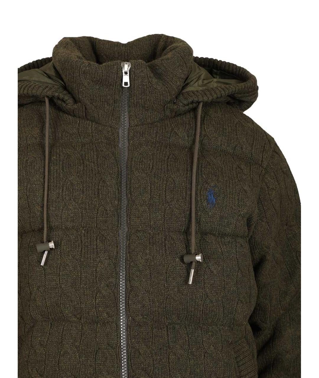 POLO RALPH LAUREN Зеленый шерстяной пуховик, фото 4