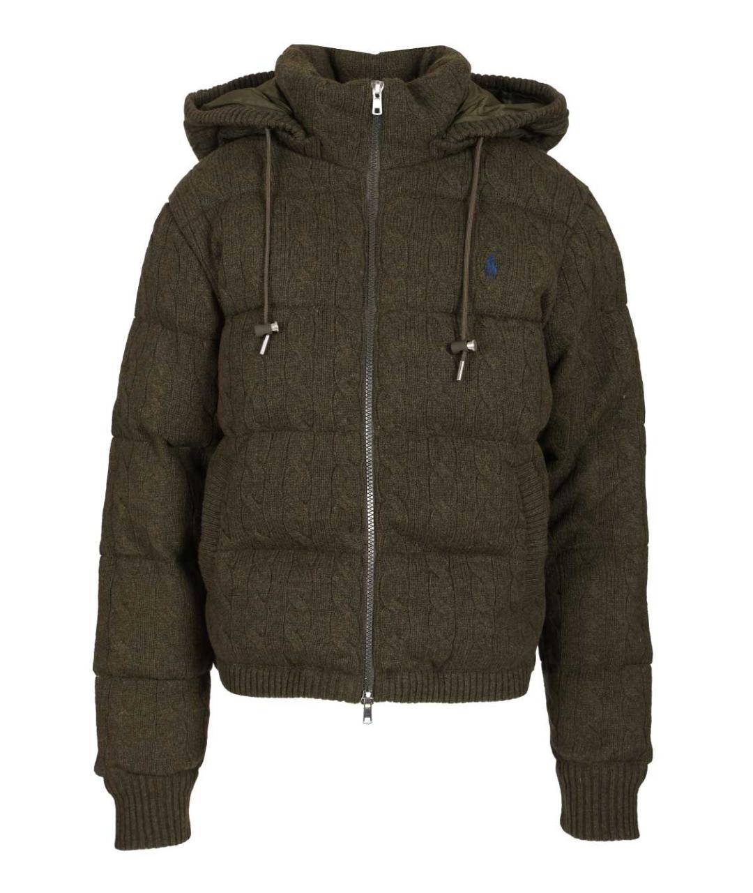 POLO RALPH LAUREN Зеленый шерстяной пуховик, фото 1