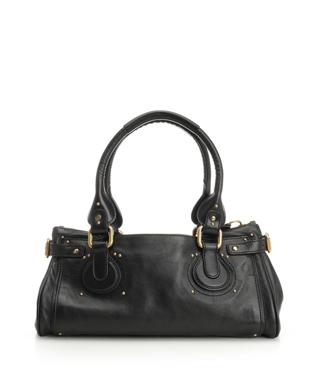 CHLOE Черная кожаная сумка тоут, фото 3