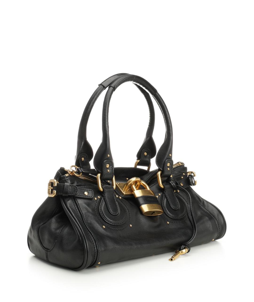 CHLOE Черная кожаная сумка тоут, фото 2