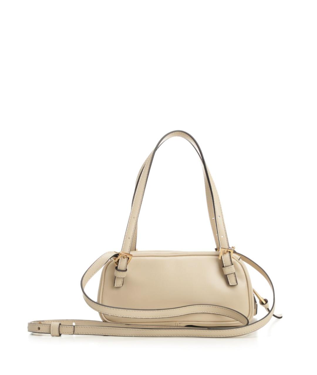 VERSACE Бежевая кожаная сумка через плечо, фото 3