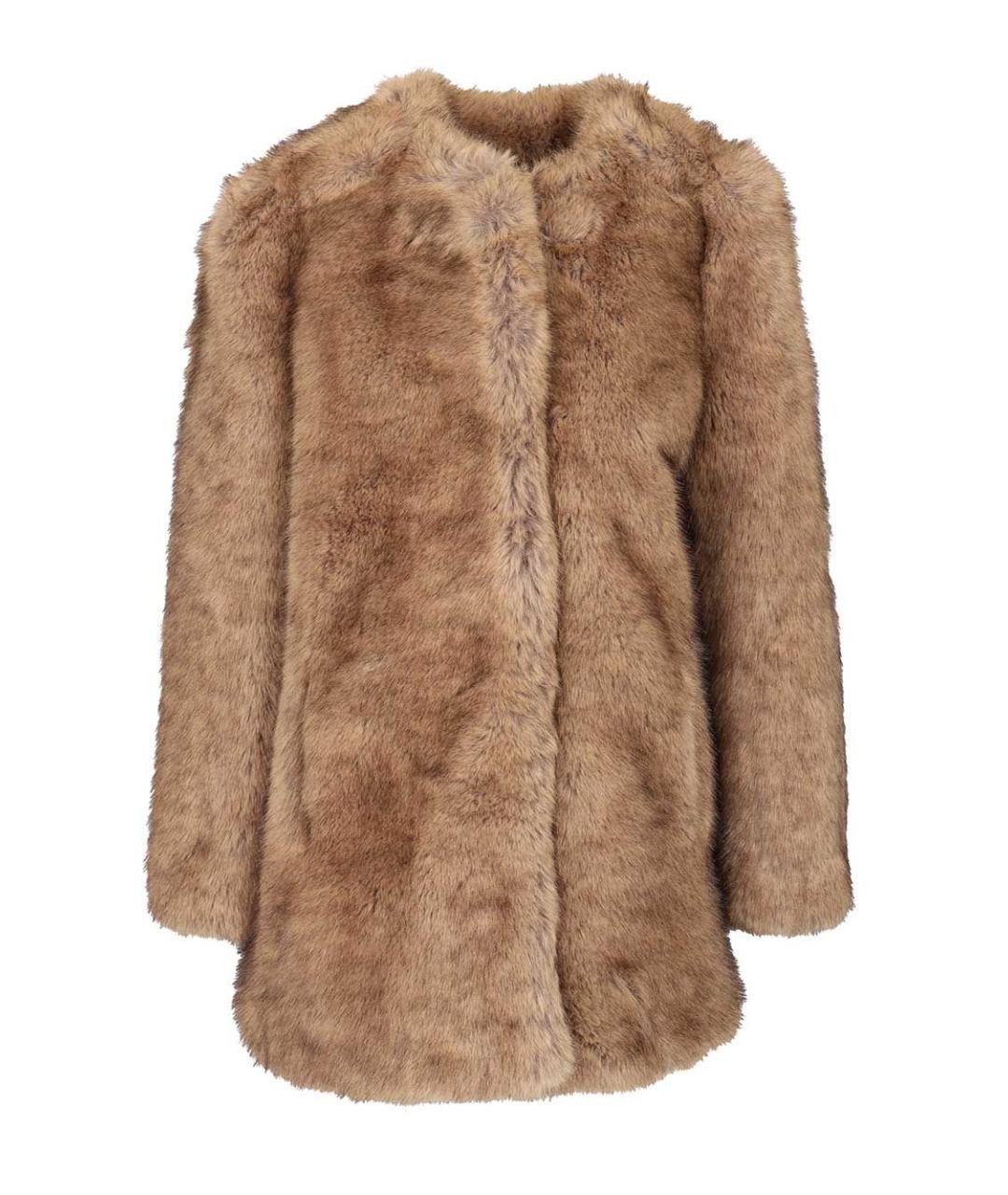 STAND STUDIO Коричневая полиэстеровая шуба, фото 1