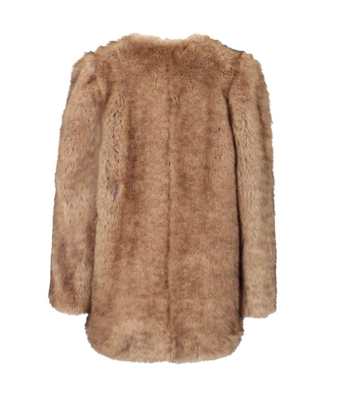 STAND STUDIO Коричневая полиэстеровая шуба, фото 2