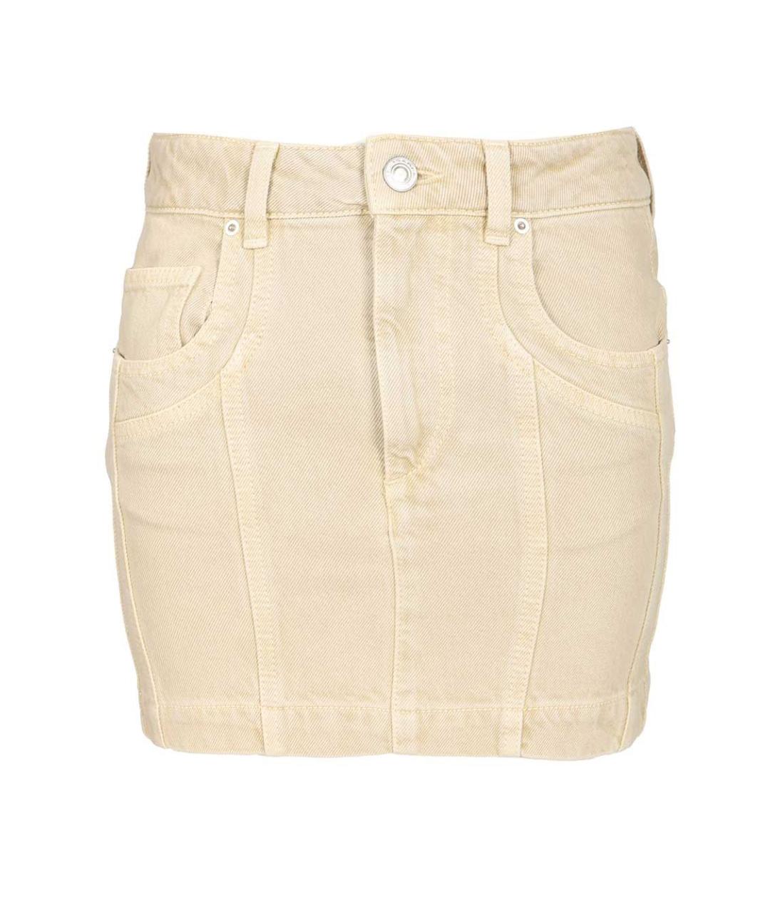 ISABEL MARANT ETOILE Бежевая деним юбка мини, фото 1