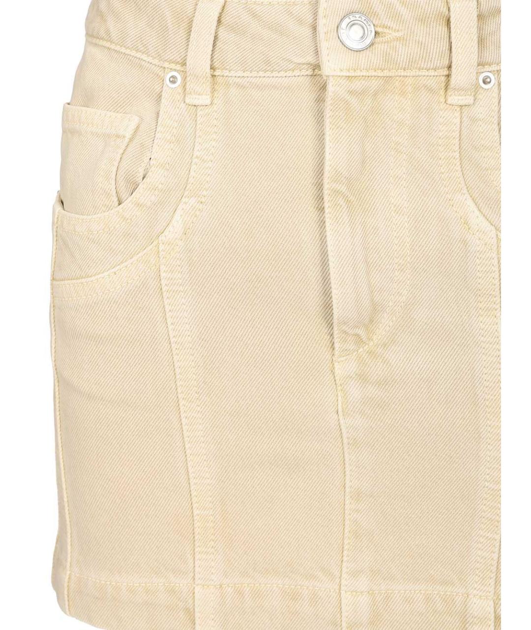 ISABEL MARANT ETOILE Бежевая деним юбка мини, фото 5