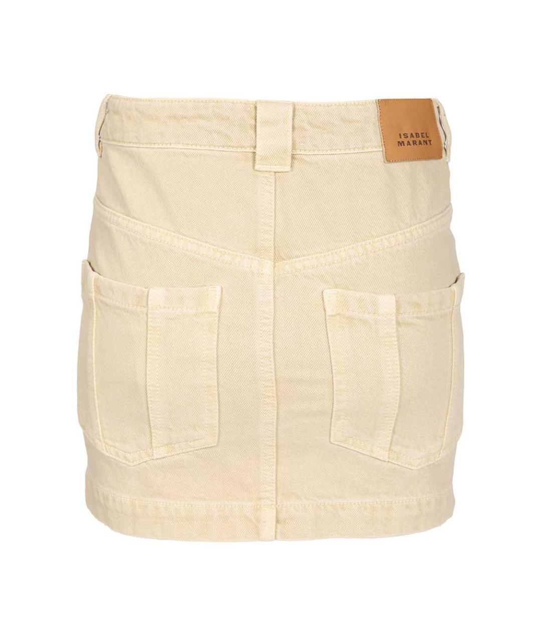 ISABEL MARANT ETOILE Бежевая деним юбка мини, фото 2