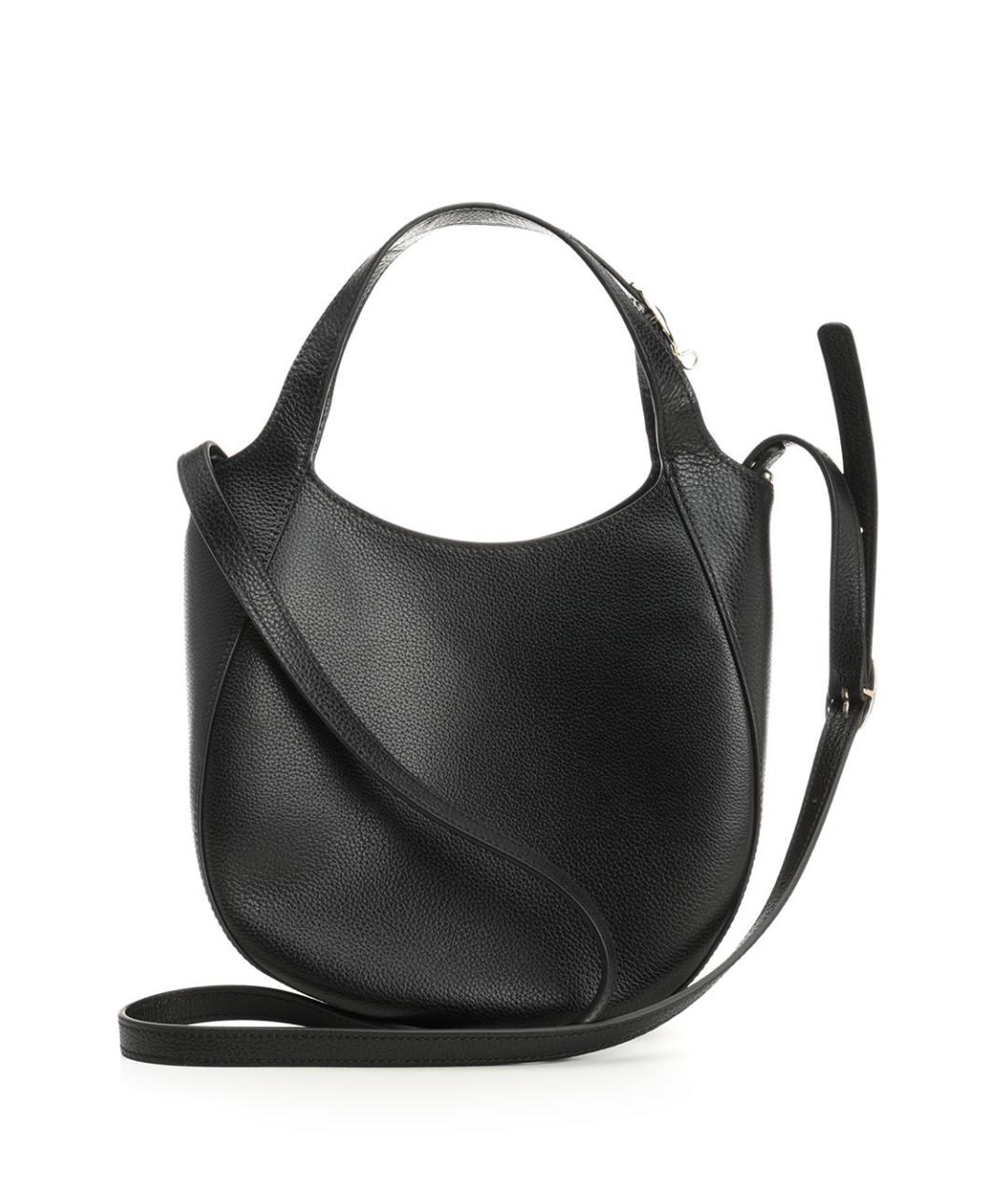 LONGCHAMP Черная кожаная сумка через плечо, фото 3