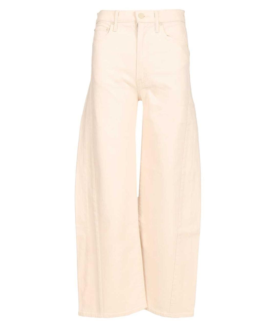 MOTHER Бежевые хлопковые прямые джинсы, фото 1