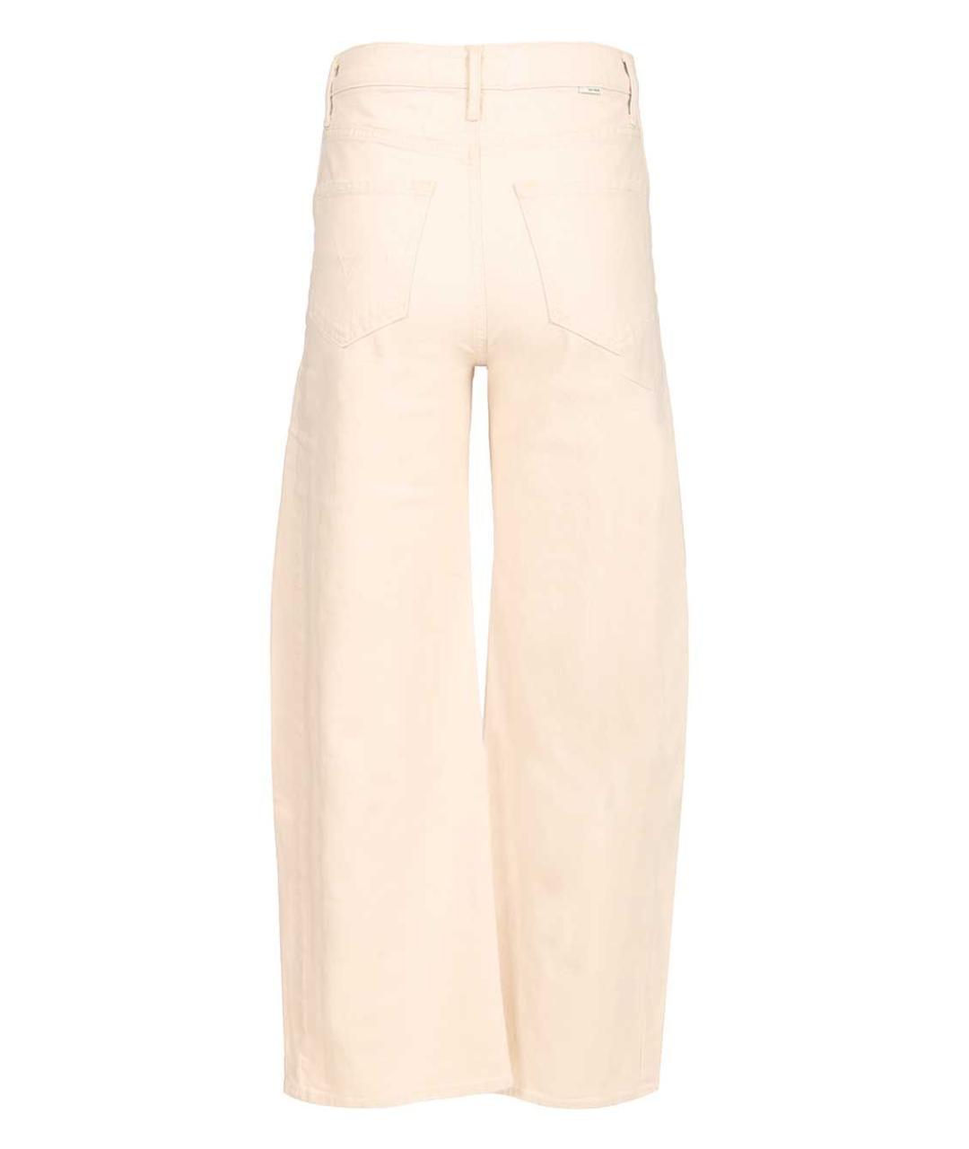 MOTHER Бежевые хлопковые прямые джинсы, фото 2