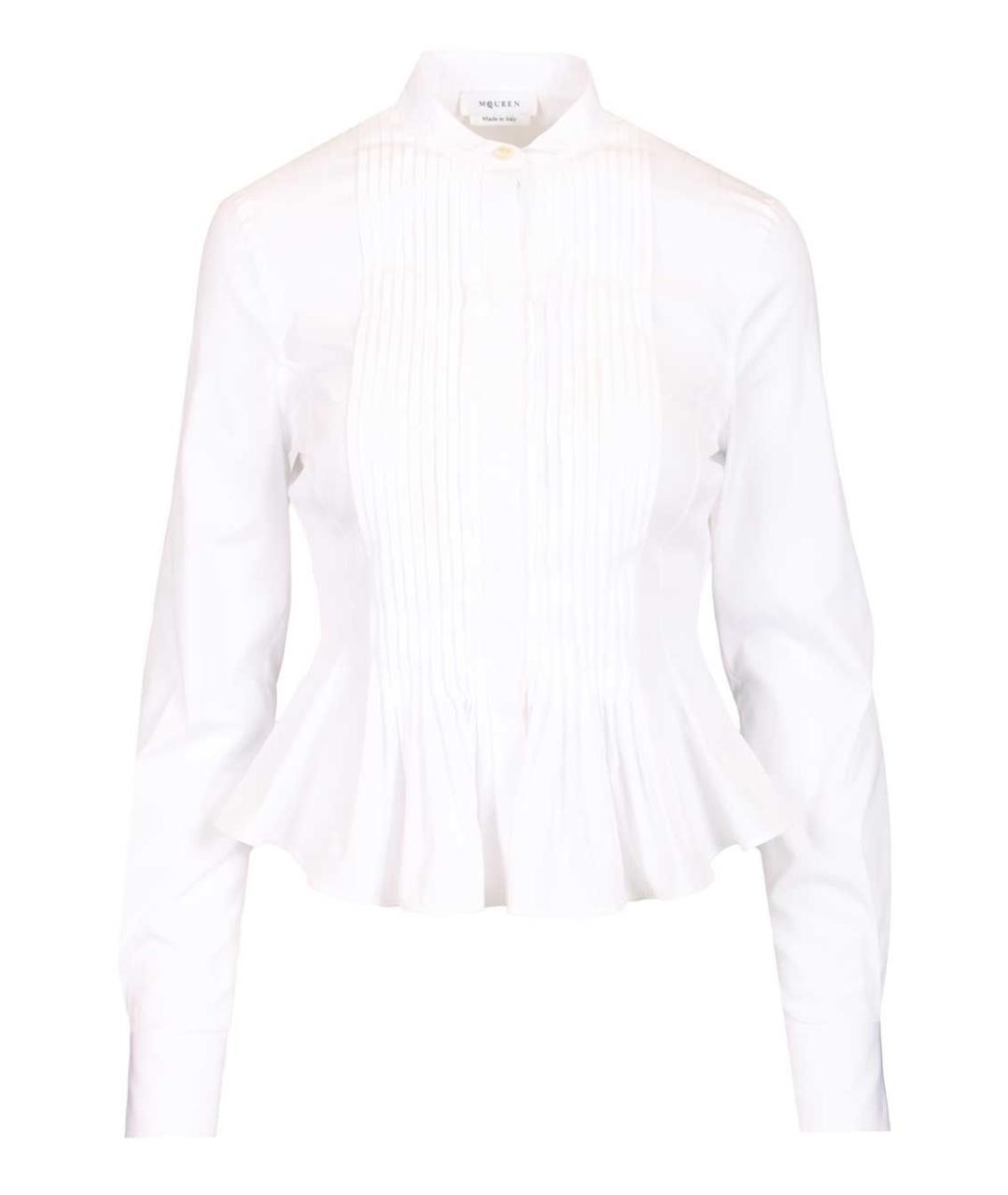 ALEXANDER MCQUEEN Белая хлопковая рубашка, фото 1