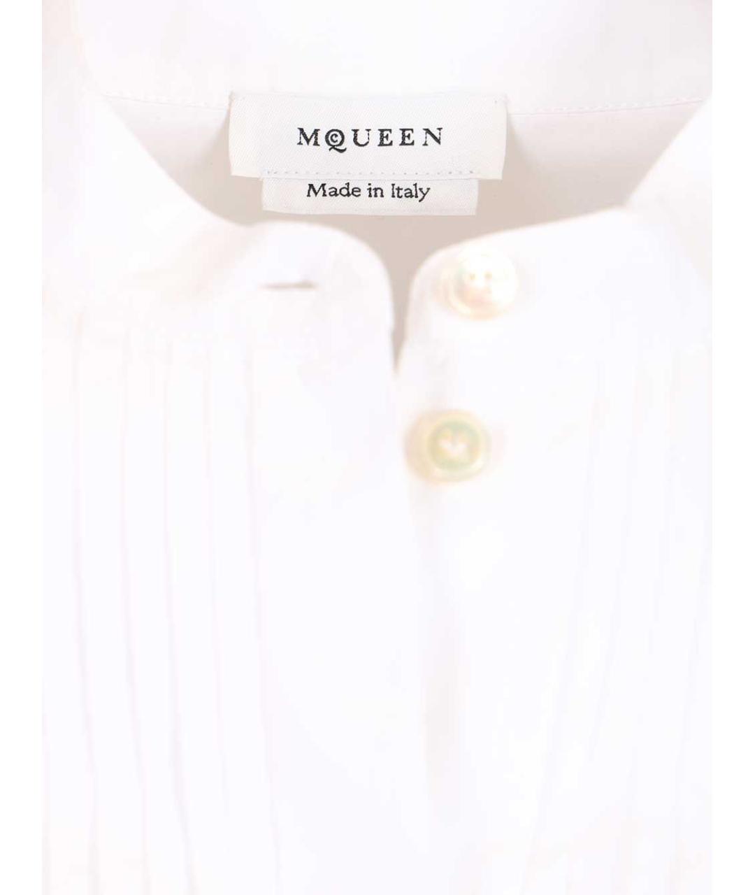ALEXANDER MCQUEEN Белая хлопковая рубашка, фото 5