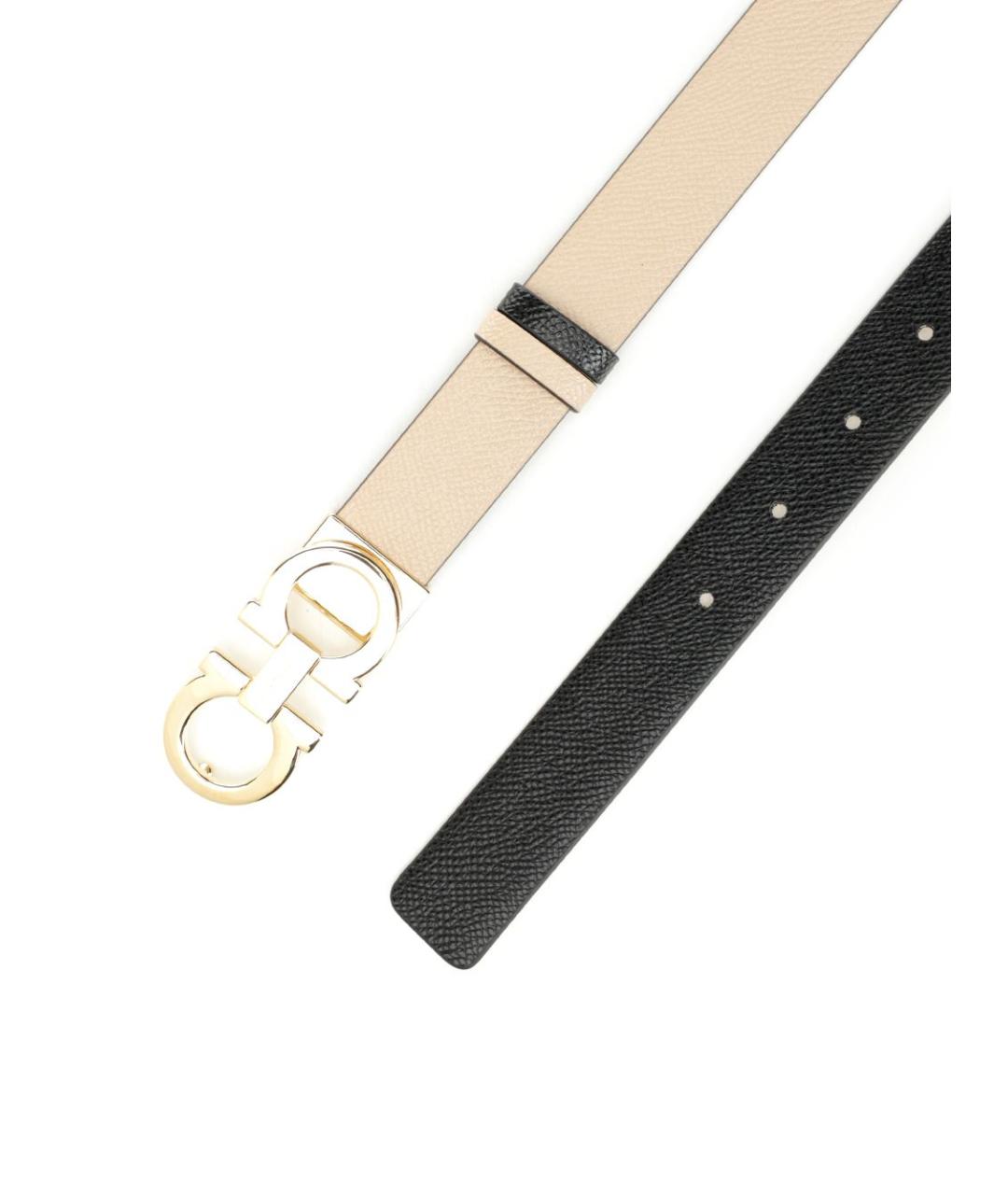 FERRAGAMO Бежевый кожаный ремень, фото 2