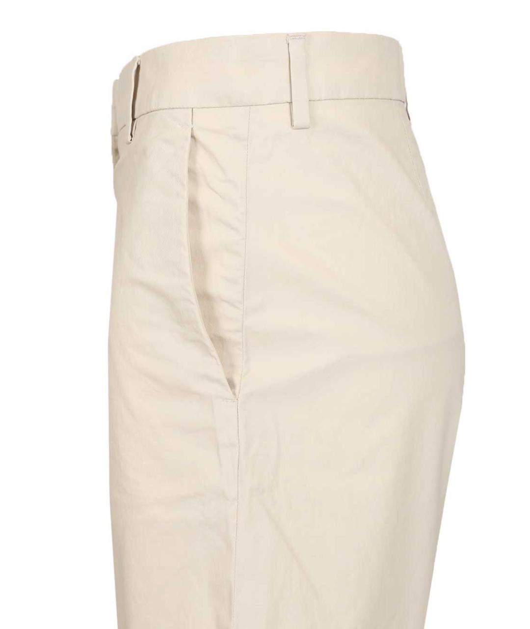 ACNE STUDIOS Бежевые хлопковые прямые брюки, фото 5