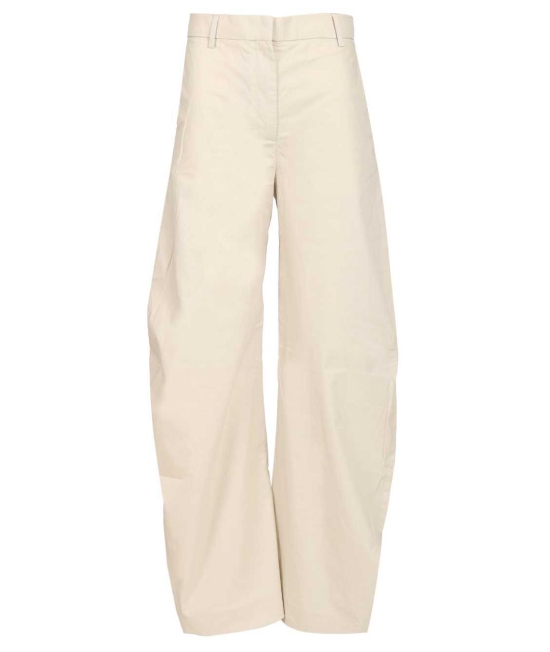 ACNE STUDIOS Бежевые хлопковые прямые брюки, фото 1