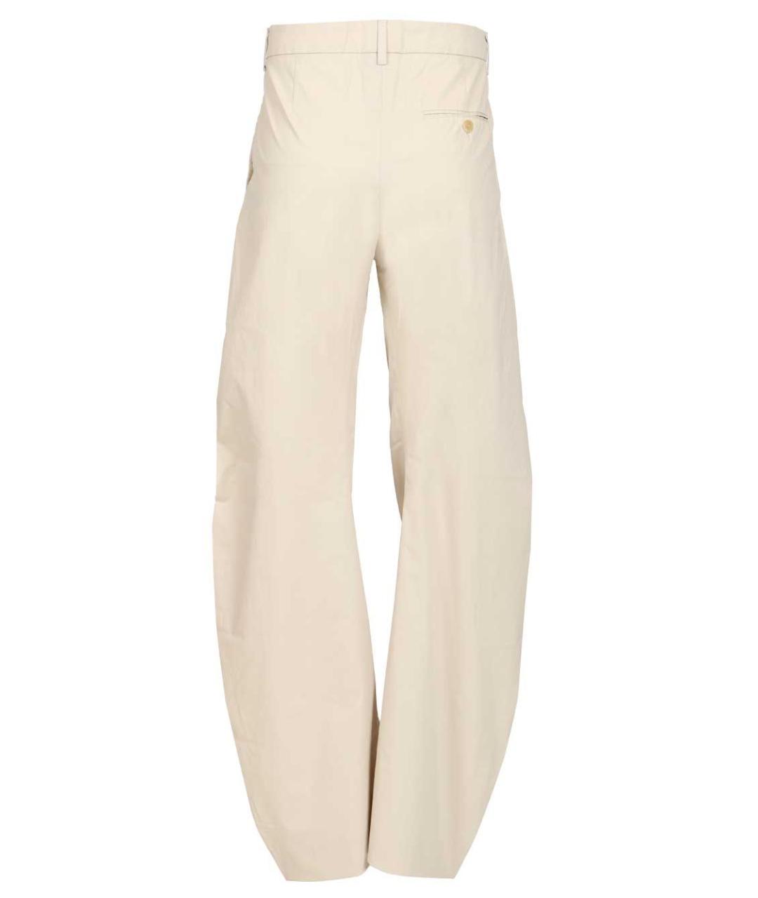 ACNE STUDIOS Бежевые хлопковые прямые брюки, фото 2