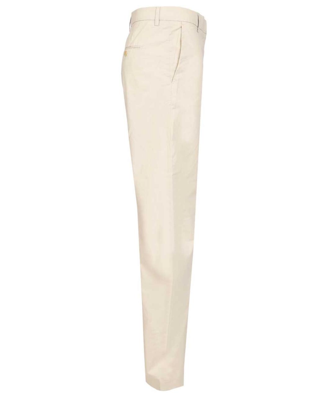 ACNE STUDIOS Бежевые хлопковые прямые брюки, фото 3