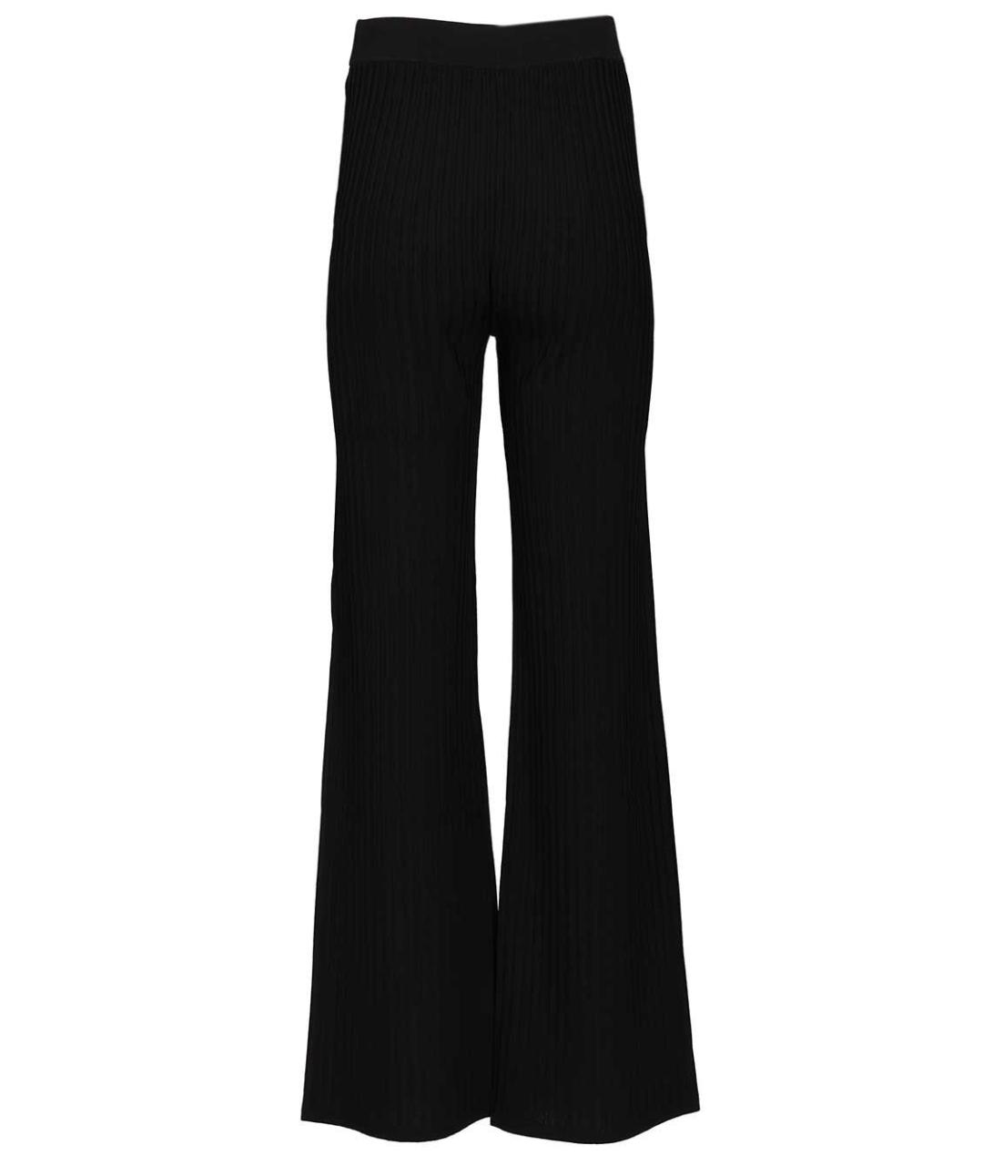 MAX MARA Черные вискозные прямые брюки, фото 2