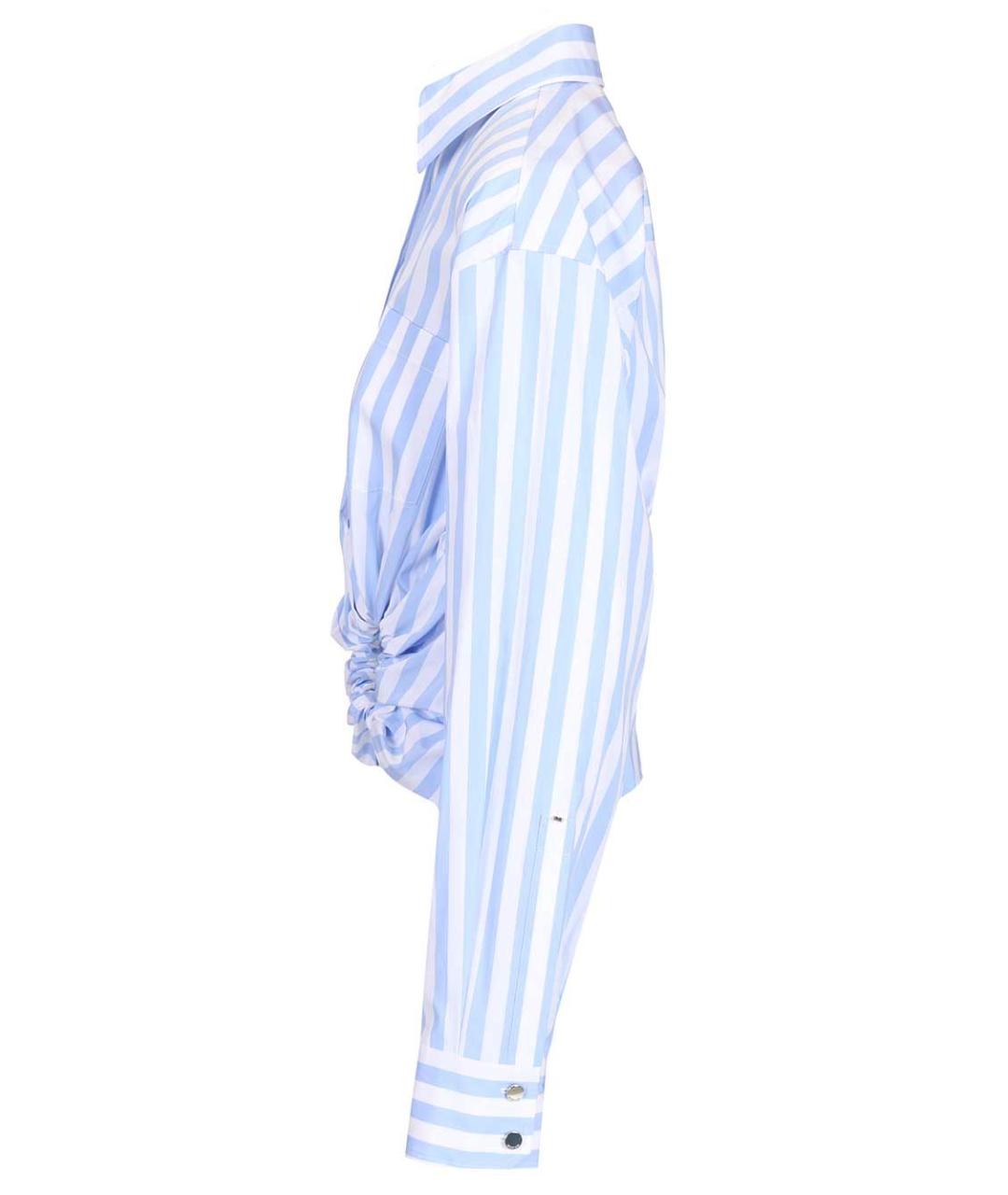 SPORTMAX Голубая хлопковая рубашка, фото 6