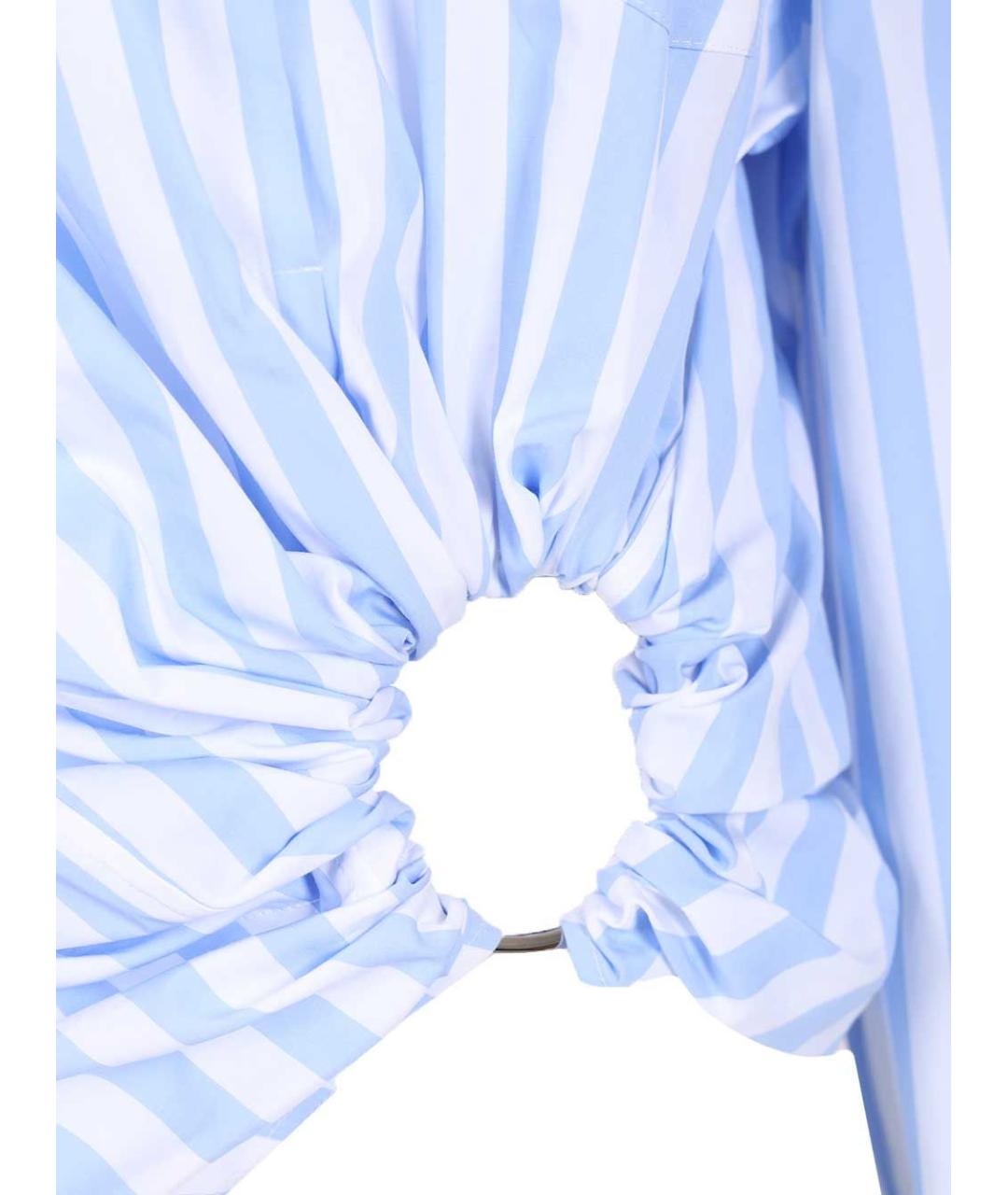 SPORTMAX Голубая хлопковая рубашка, фото 3