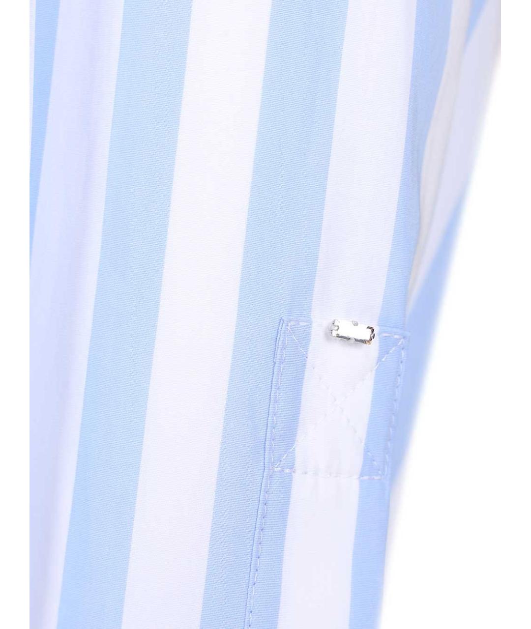 SPORTMAX Голубая хлопковая рубашка, фото 5