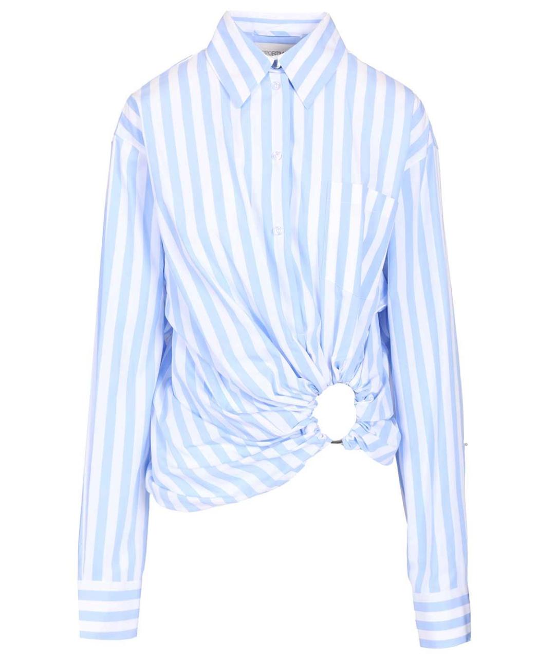 SPORTMAX Голубая хлопковая рубашка, фото 1