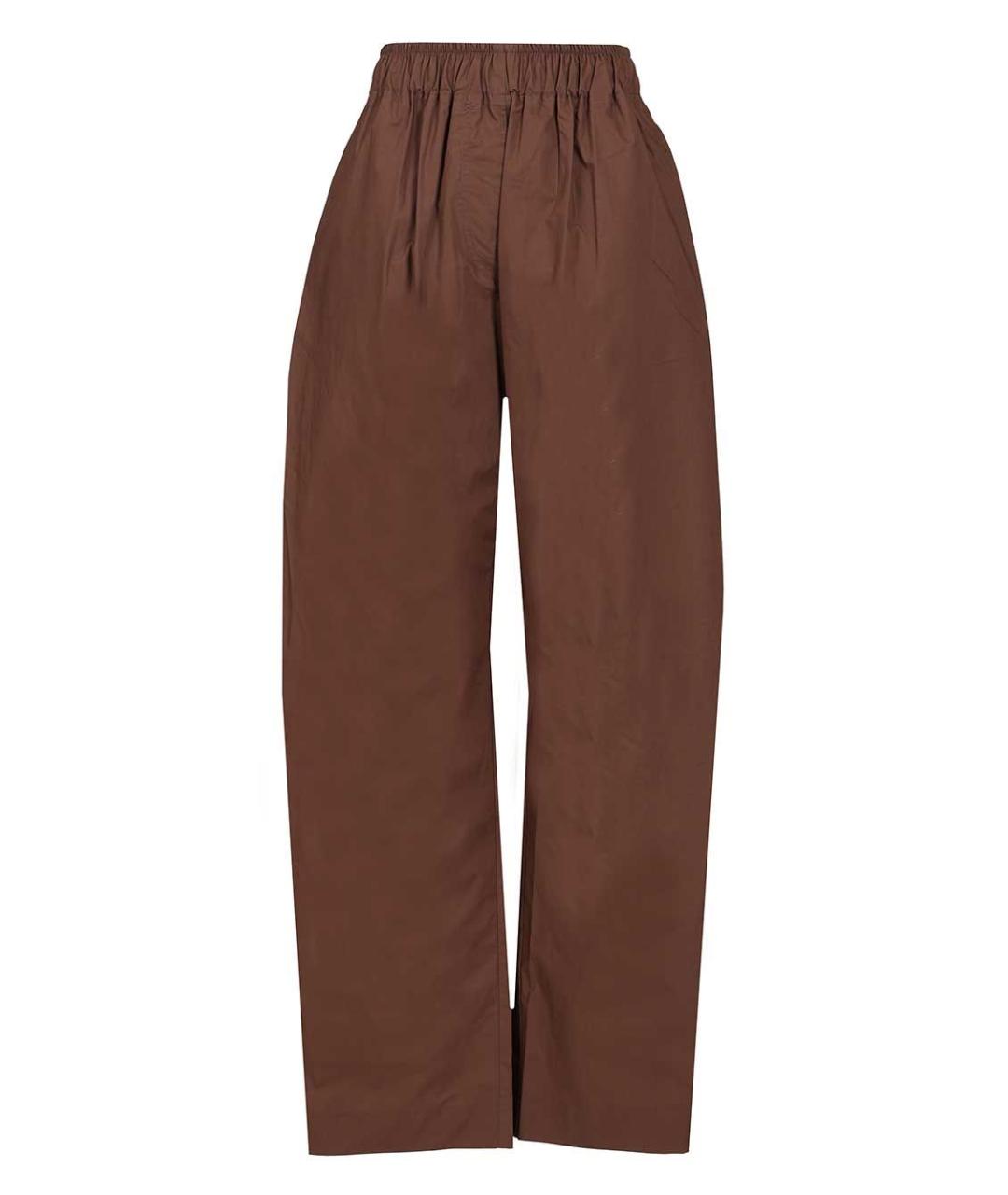 THELATEST Коричневые хлопковые прямые брюки, фото 1