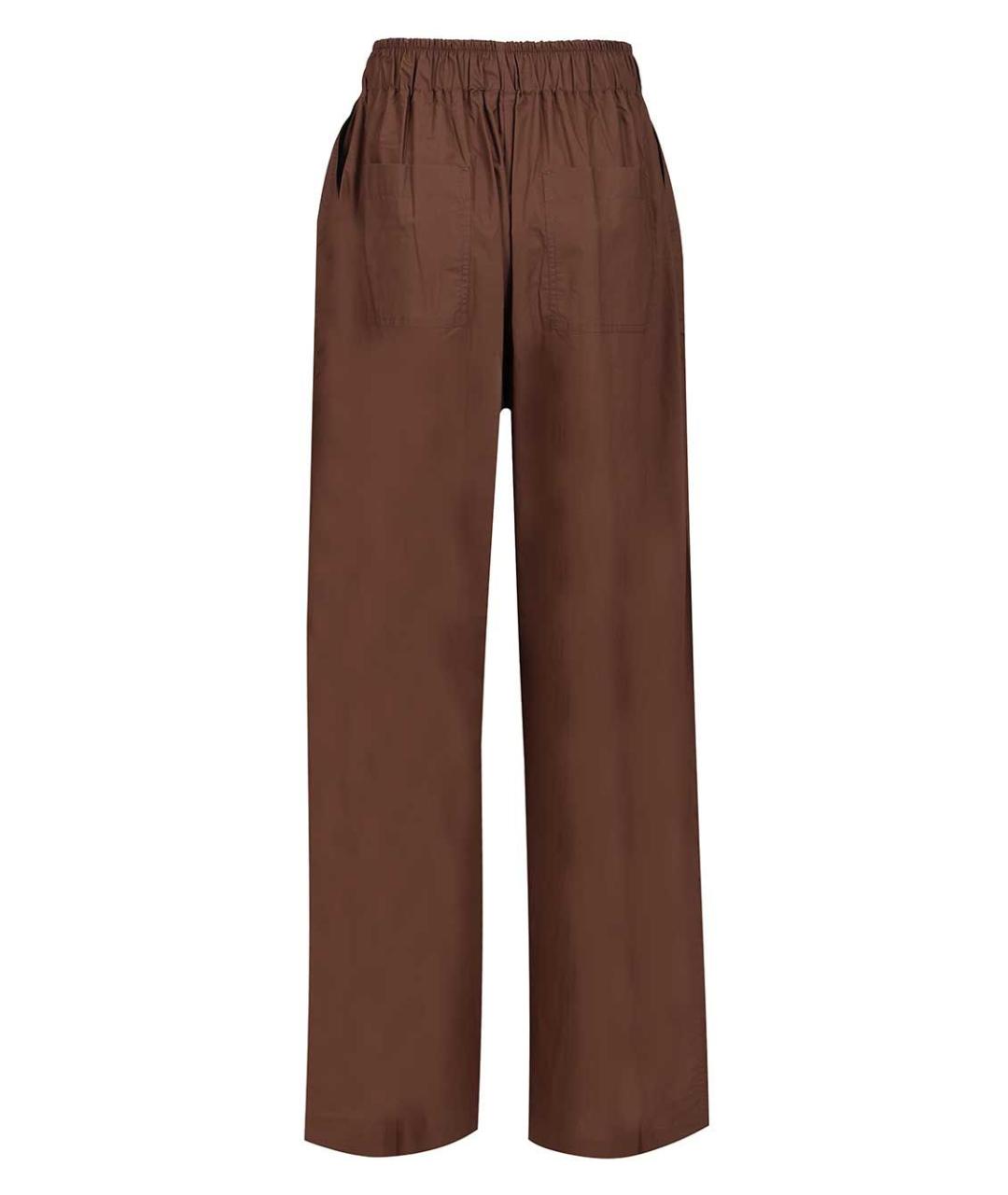 THELATEST Коричневые хлопковые прямые брюки, фото 2