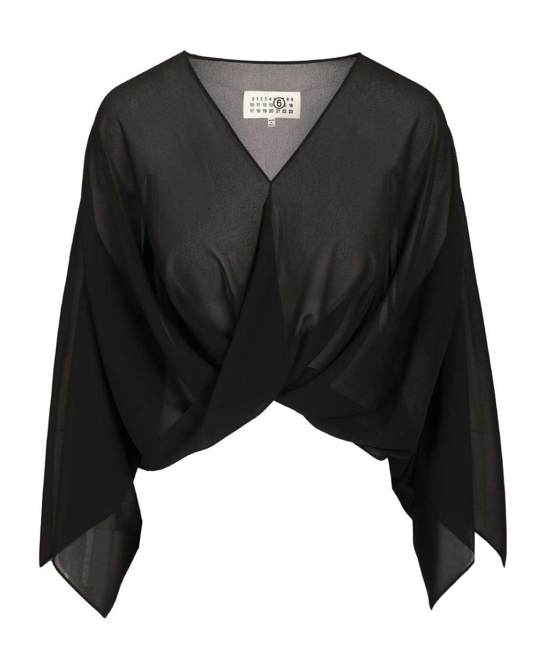 MM6 MAISON MARGIELA Черная полиэстеровая блузы, фото 1