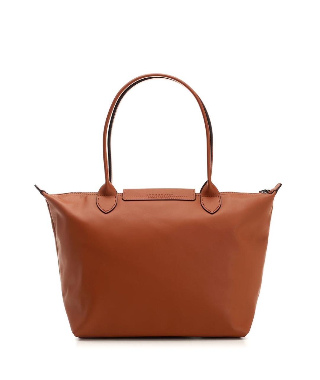 LONGCHAMP Коричневая тканевая сумка тоут, фото 3