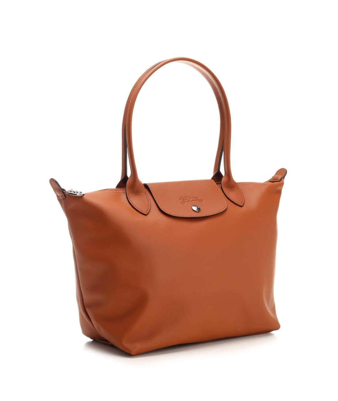 LONGCHAMP Коричневая тканевая сумка тоут, фото 2