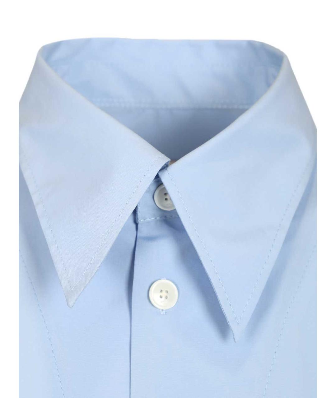 Ami Paris Голубая хлопковая классическая рубашка, фото 5