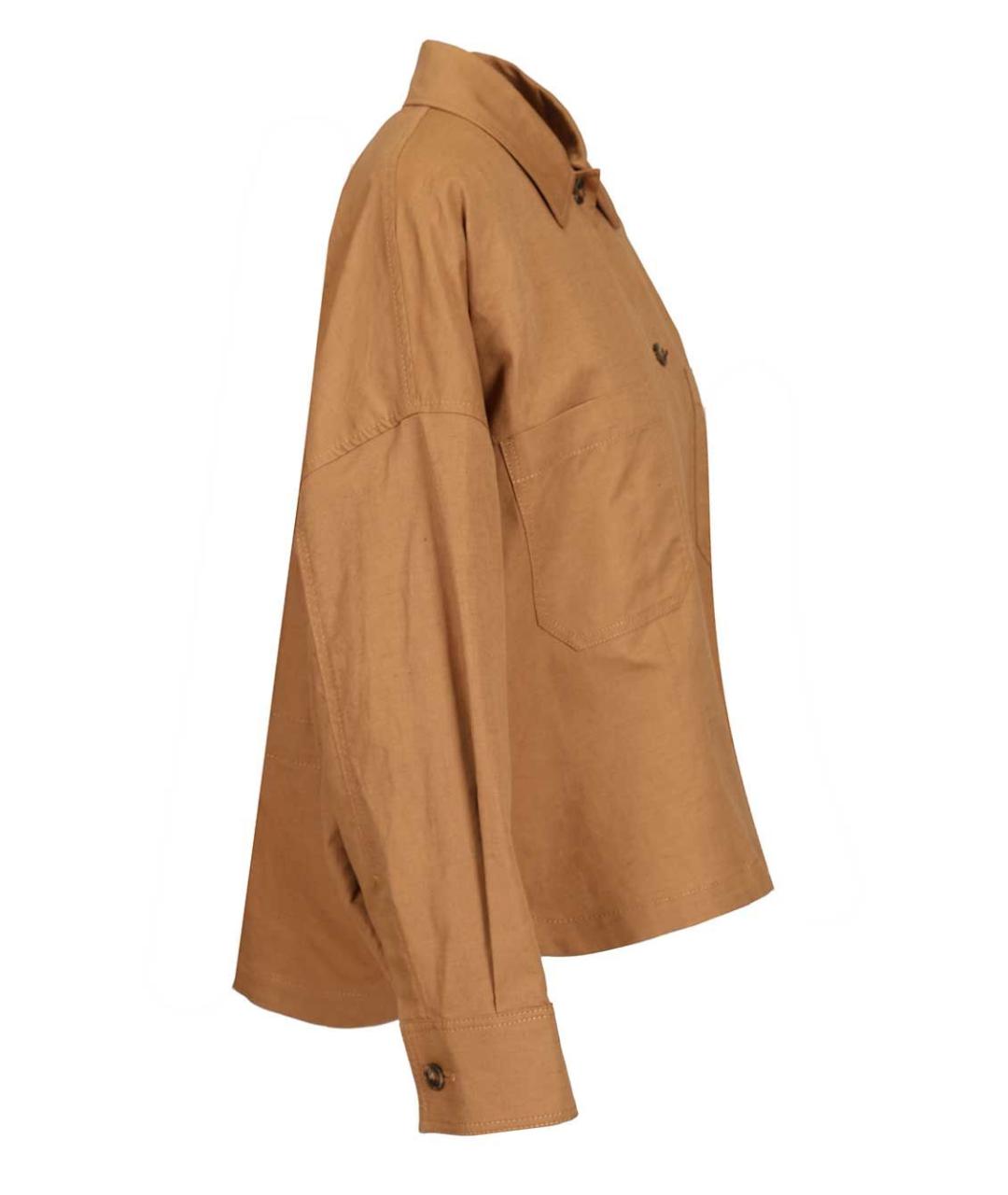 WEEKEND MAX MARA Коричневая хлопковая куртка, фото 3