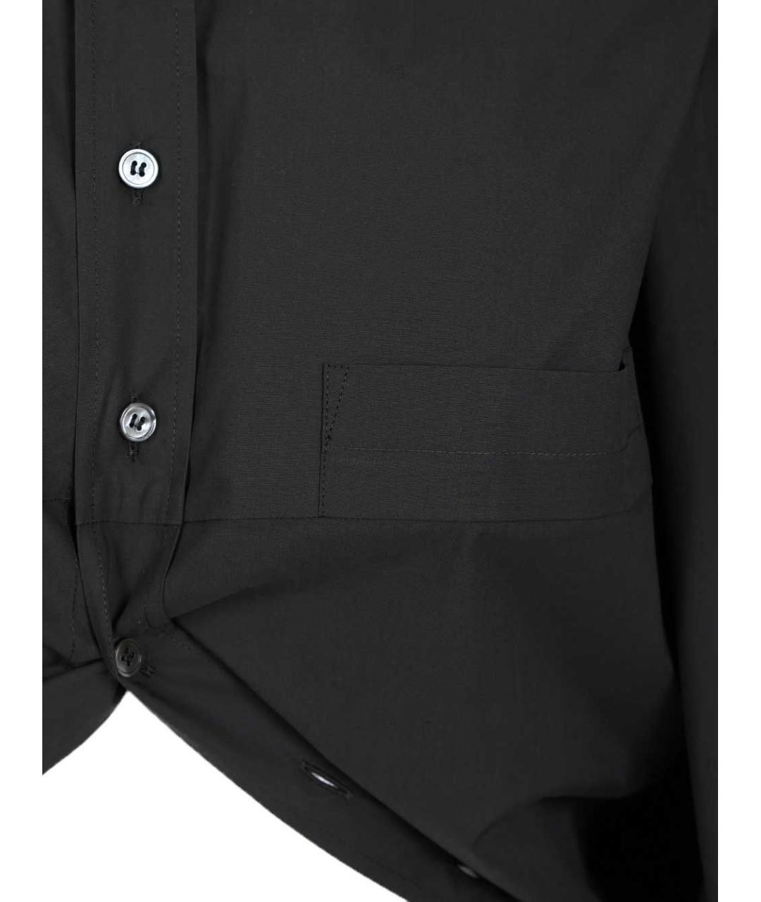 MM6 MAISON MARGIELA Черная хлопковая рубашка, фото 3