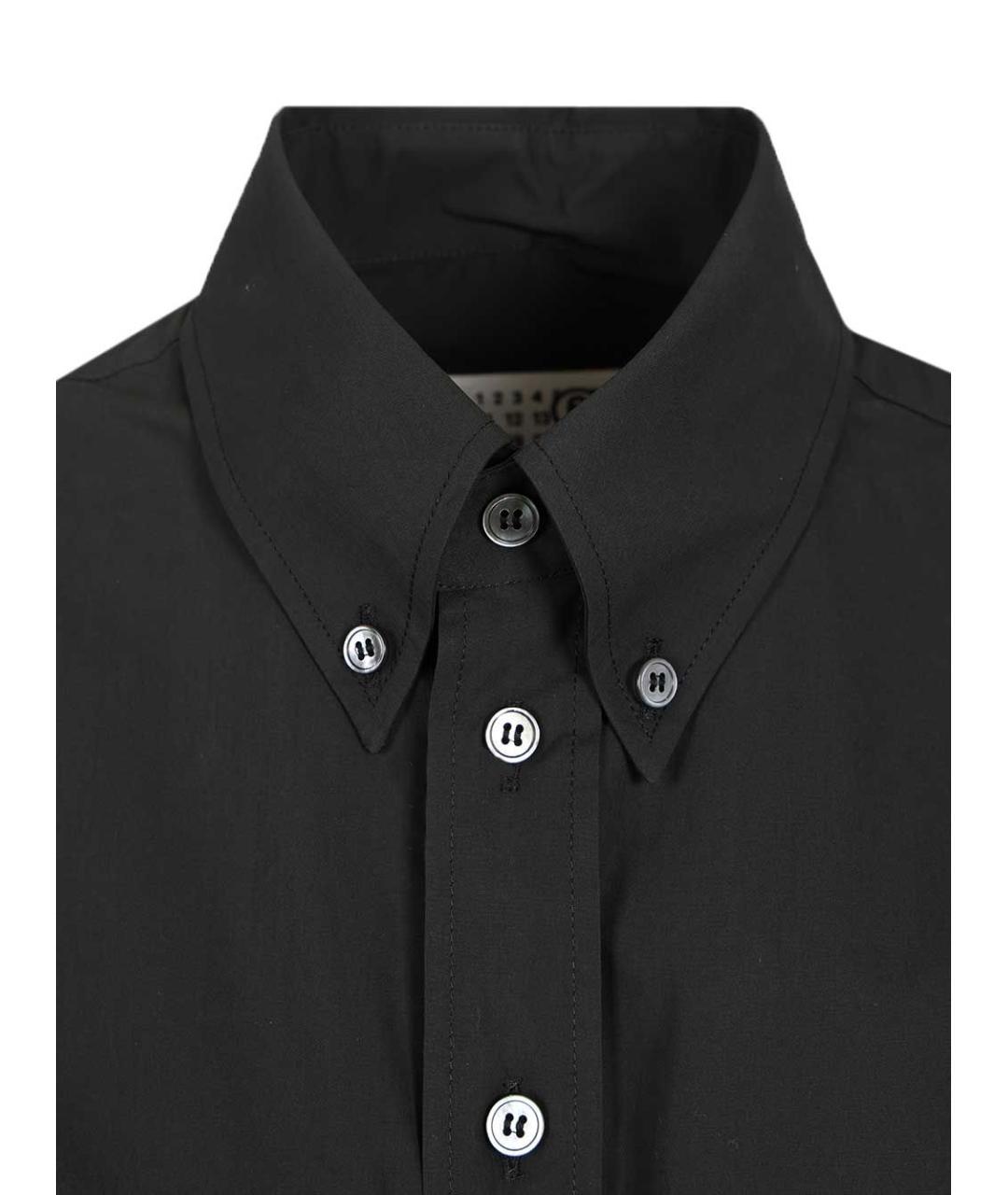 MM6 MAISON MARGIELA Черная хлопковая рубашка, фото 4