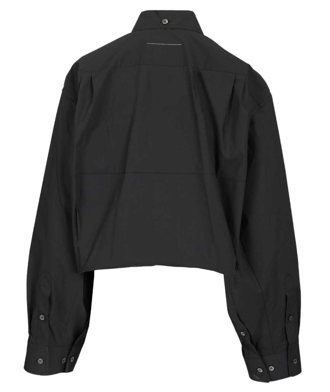 MM6 MAISON MARGIELA Черная хлопковая рубашка, фото 2