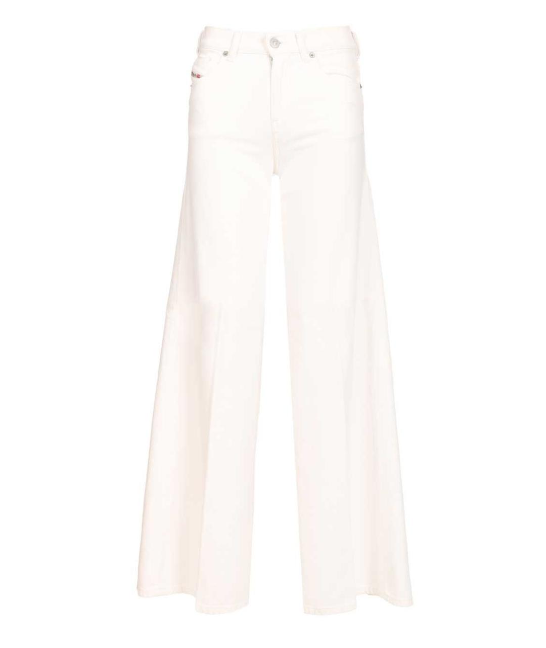DIESEL Белые хлопко-эластановые прямые джинсы, фото 1